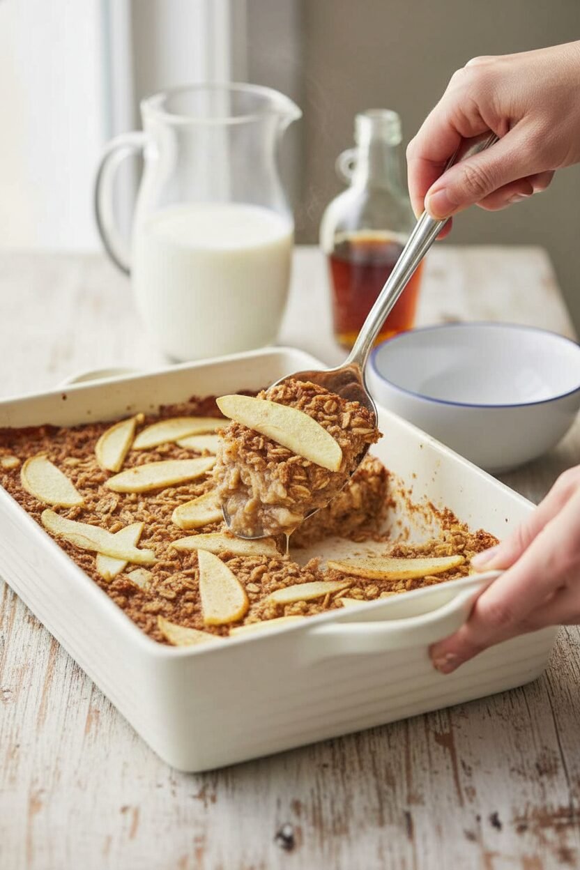 Apple Cinnamon Baked Oatmeal Breakfast