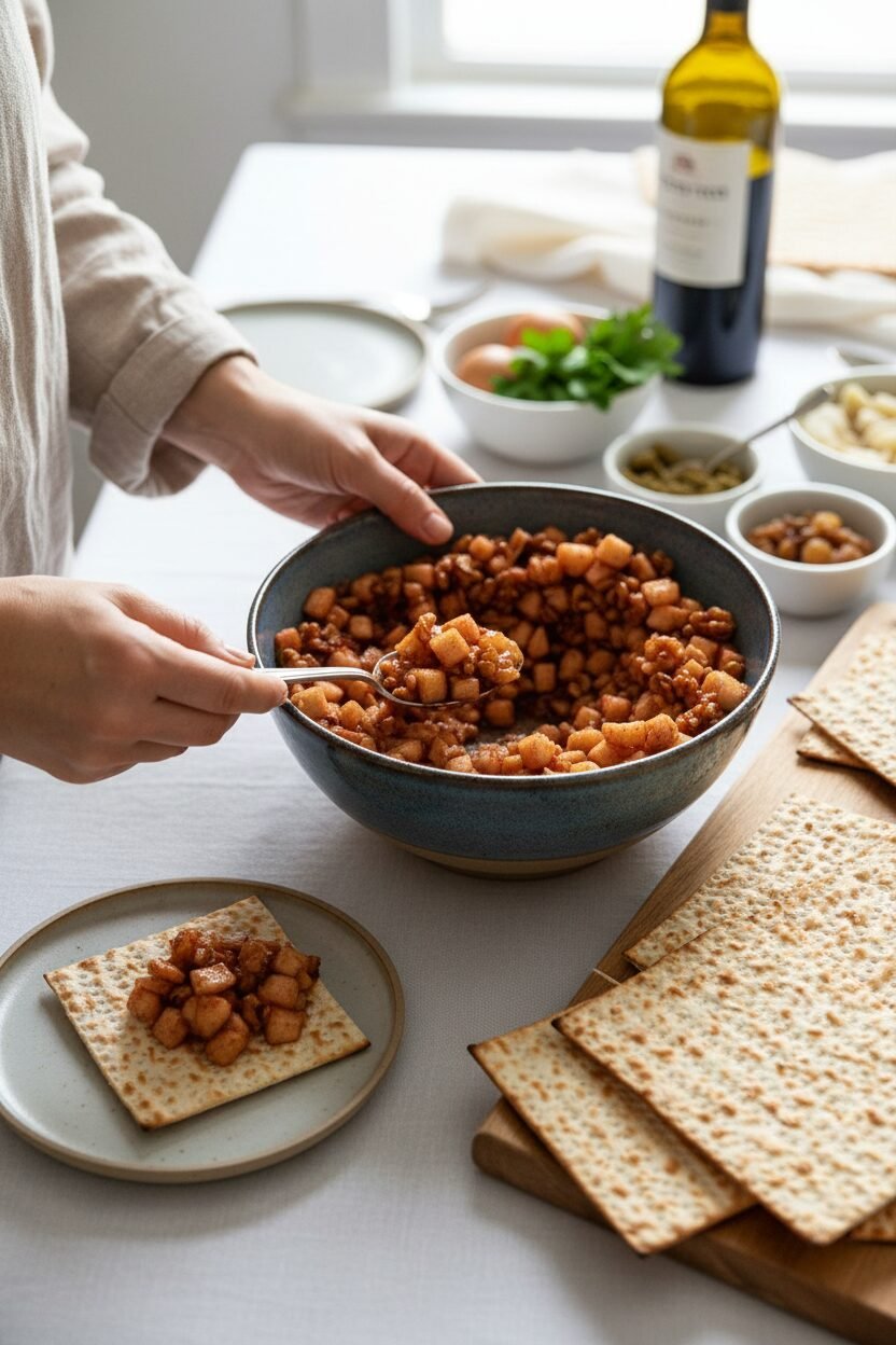 Apple Walnut Wine Charoset for Passover