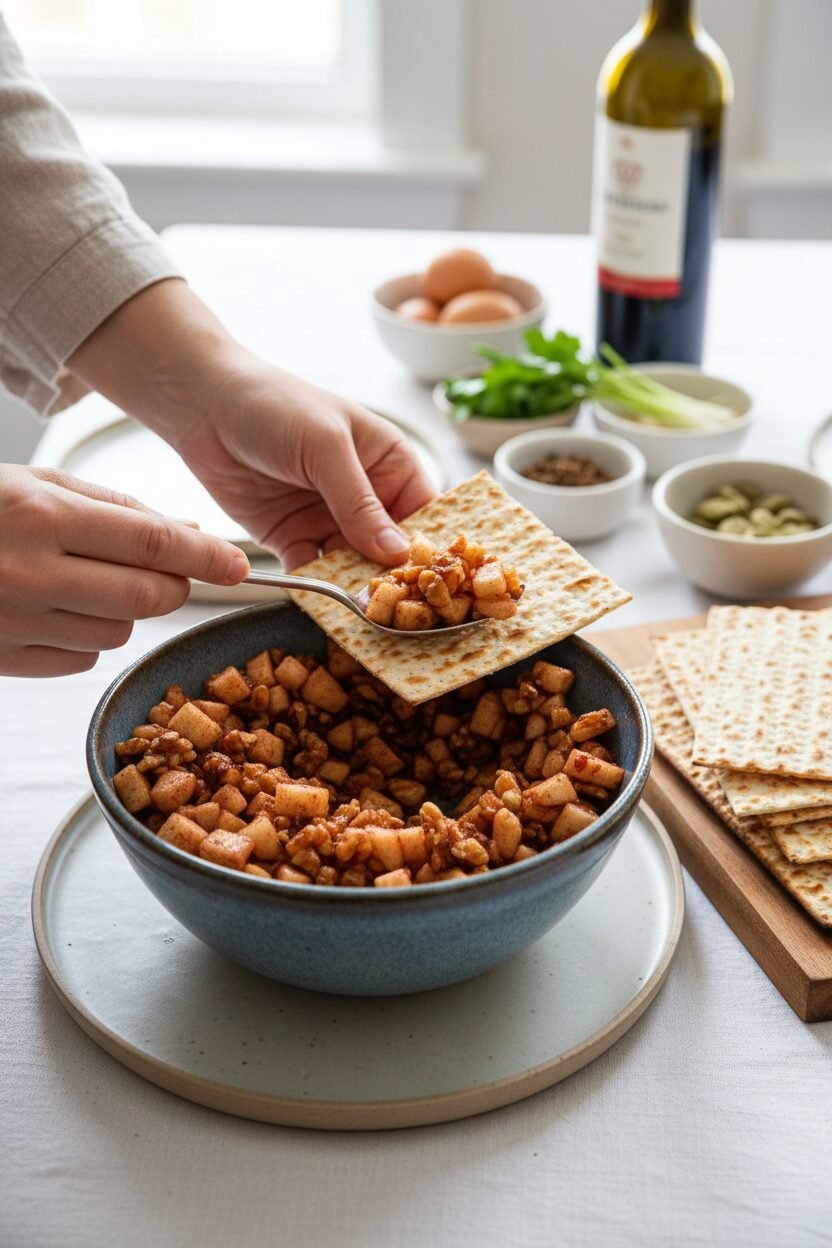 Apple Walnut Wine Charoset for Passover