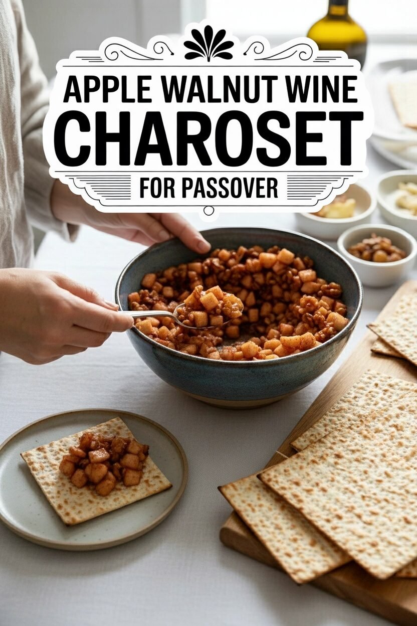 Apple Walnut Wine Charoset for Passover