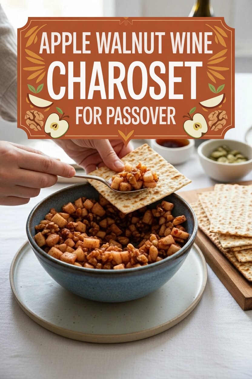 Apple Walnut Wine Charoset for Passover