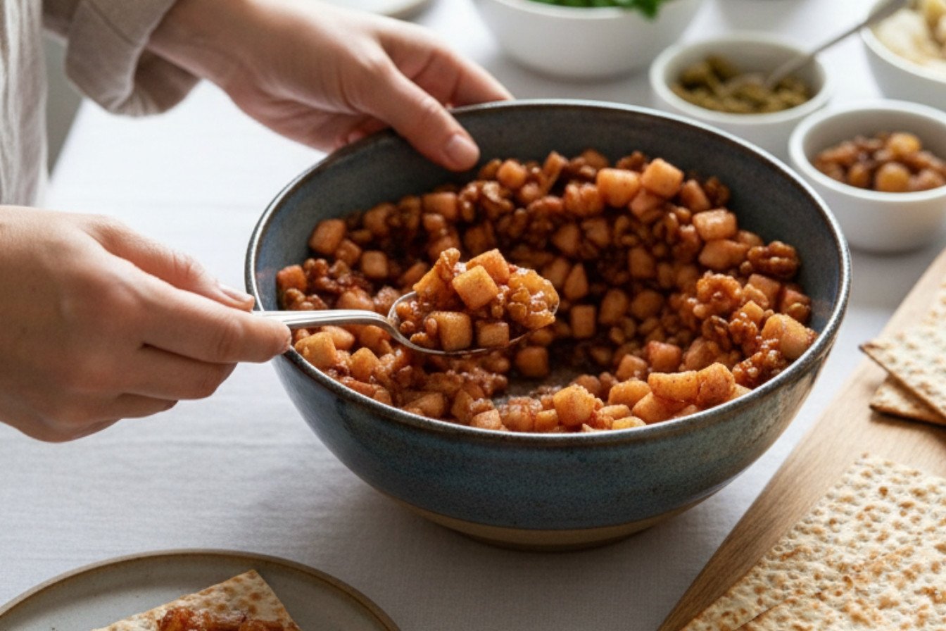 Apple Walnut Wine Charoset for Passover