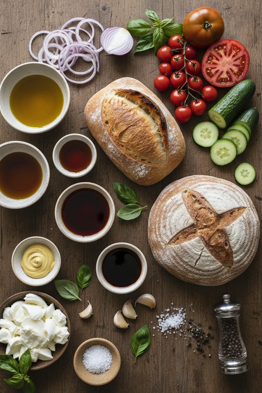 Avocado Panzanella with Quick Lemon Vinaigrette