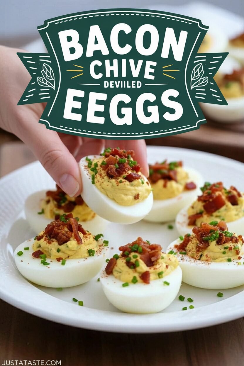Bacon Chive Deviled Eggs