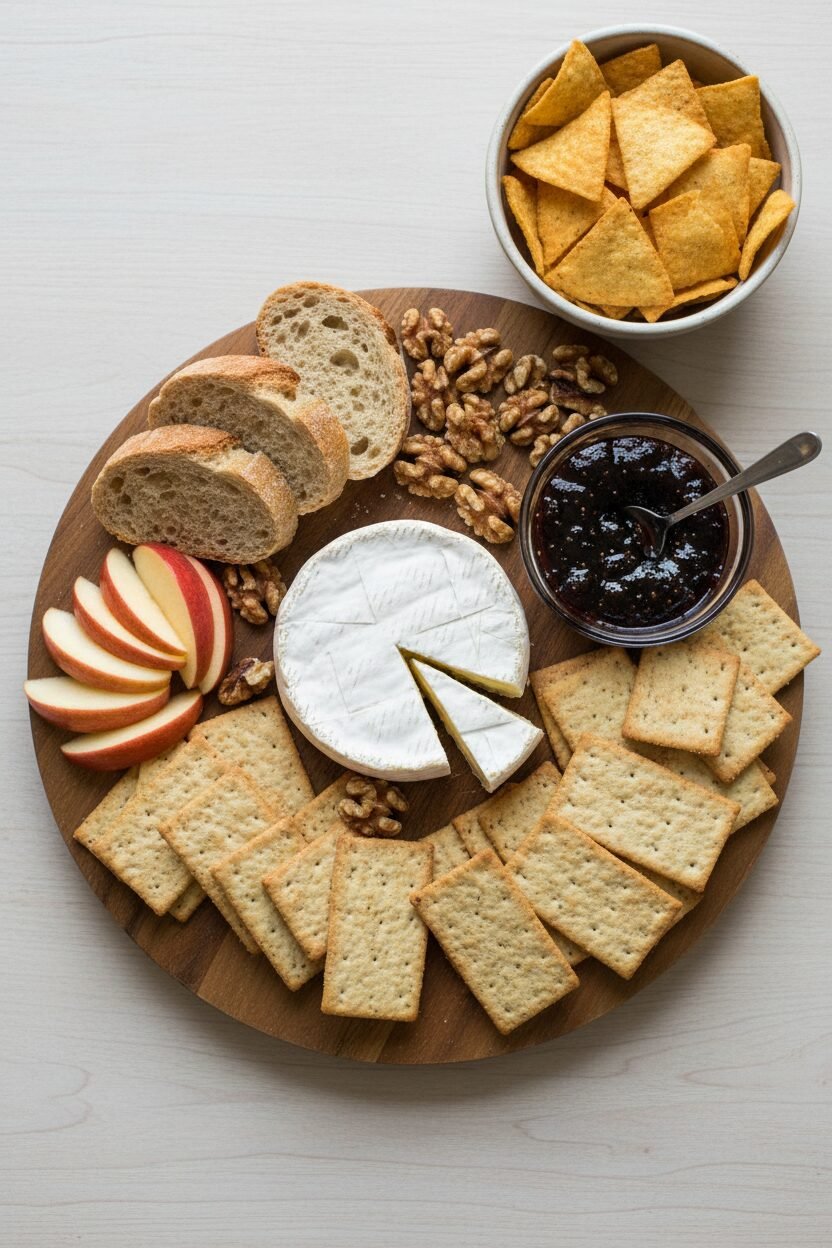 Baked Brie with Sweet Jam and Crunchy Nuts