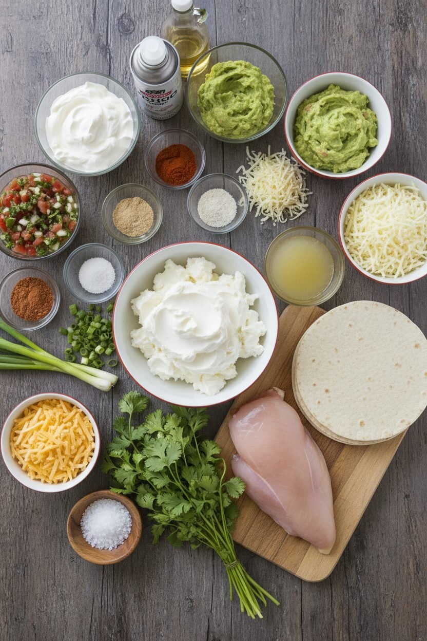 Baked Cheesy Chicken Taquito Casserole