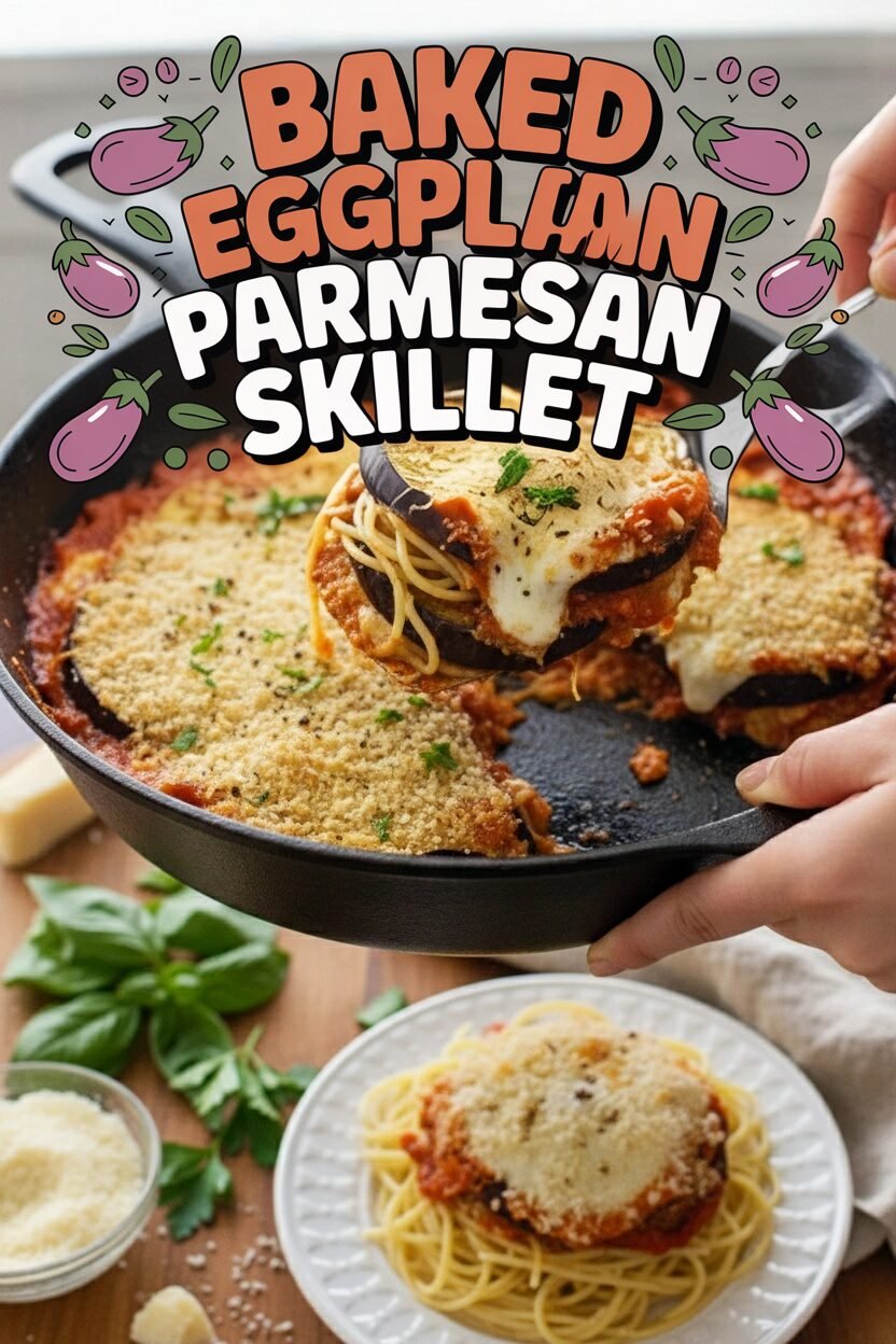 Baked Eggplant Parmesan Skillet