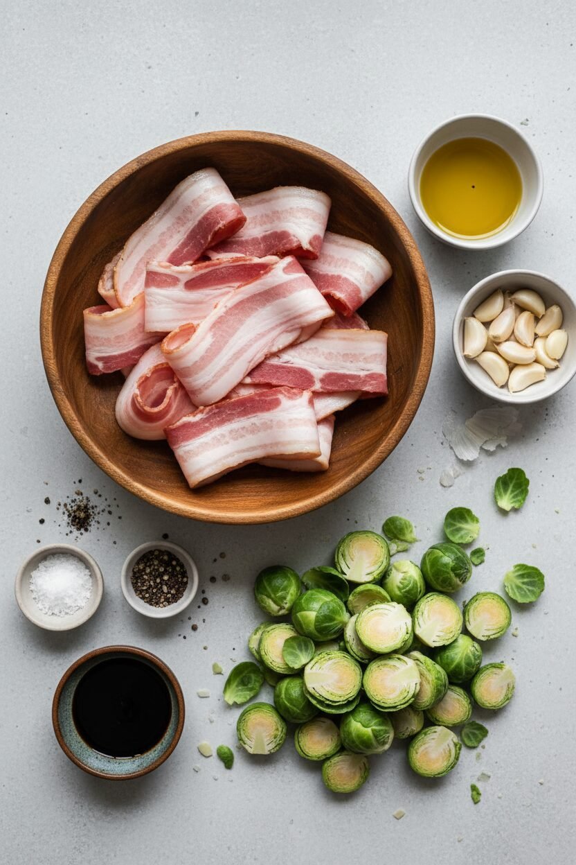 Balsamic Bacon Roasted Brussels Sprouts