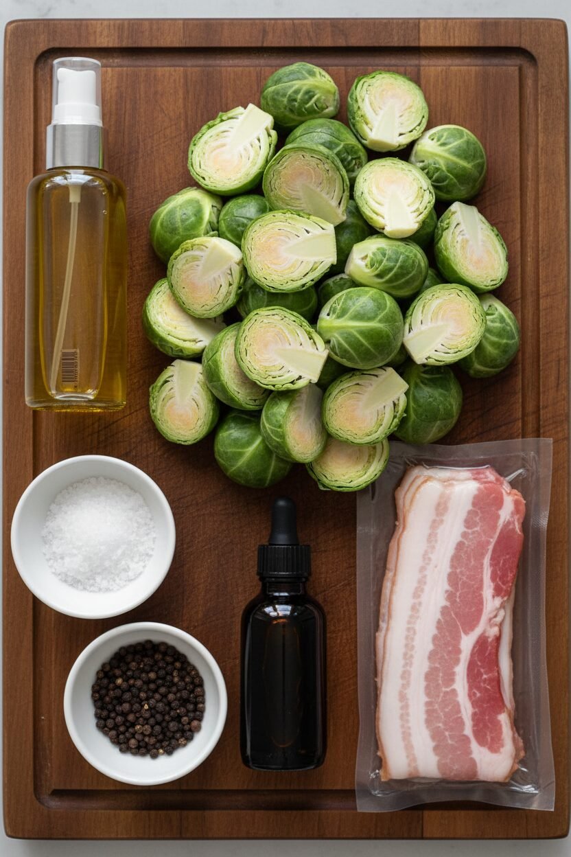 Balsamic Bacon Roasted Brussels Sprouts