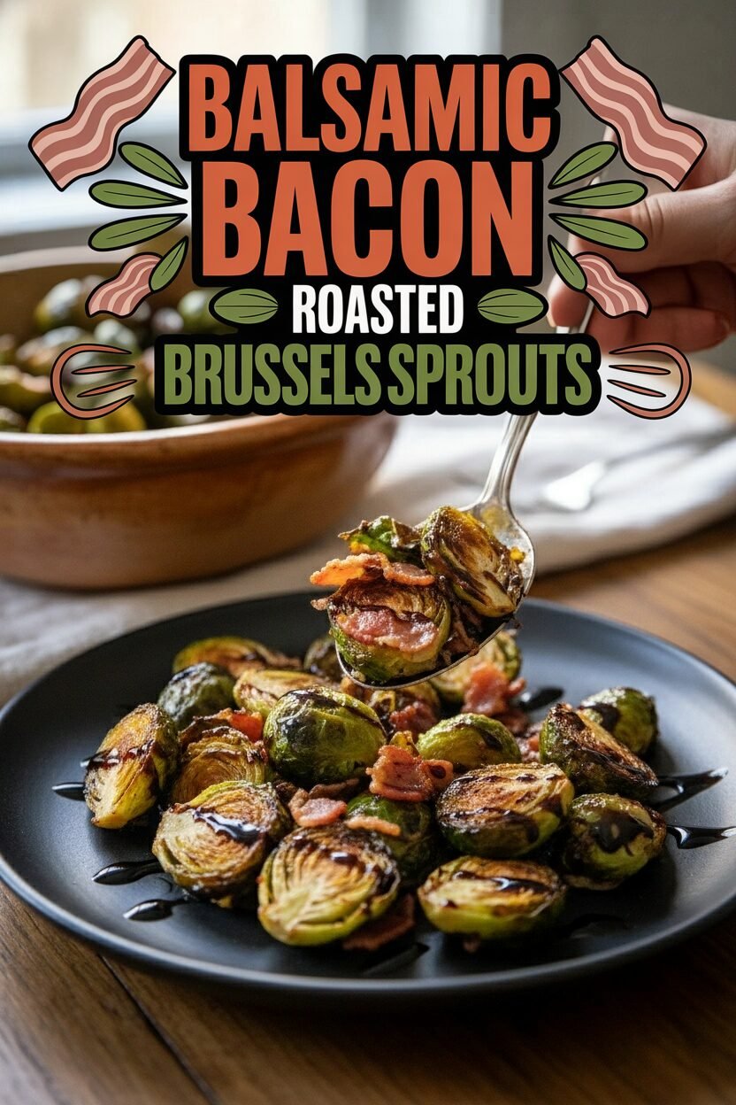 Balsamic Bacon Roasted Brussels Sprouts