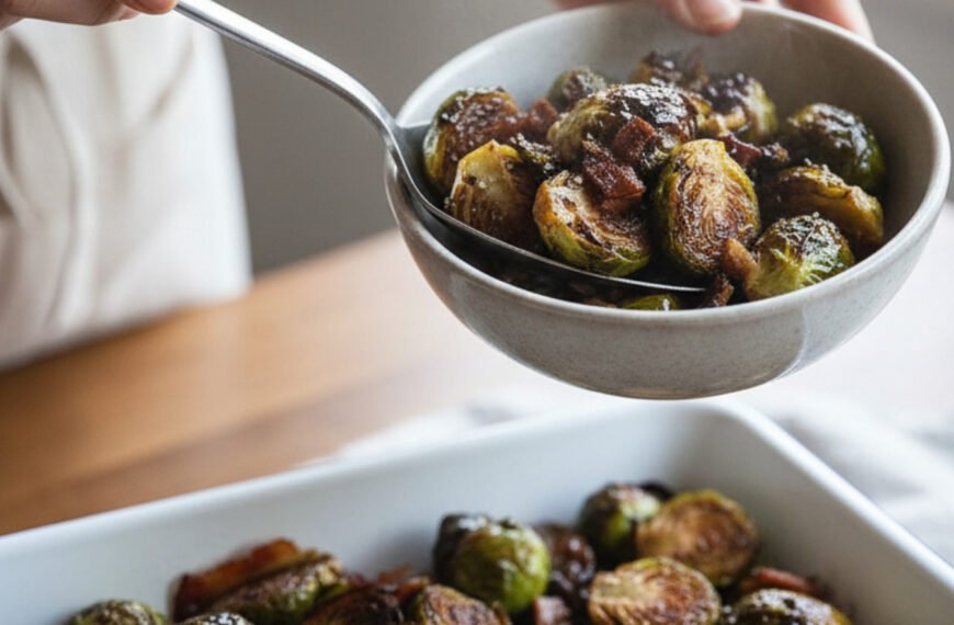 Balsamic Bacon Roasted Brussels Sprouts