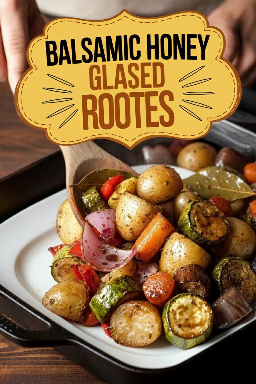 Balsamic Honey Glazed Roasted Roots