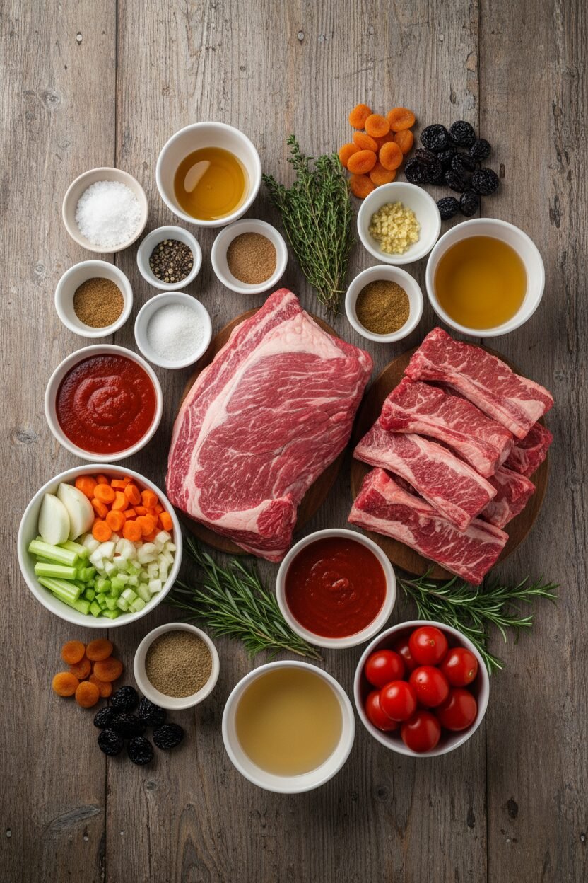 Braised Brisket with Red Wine and Plums