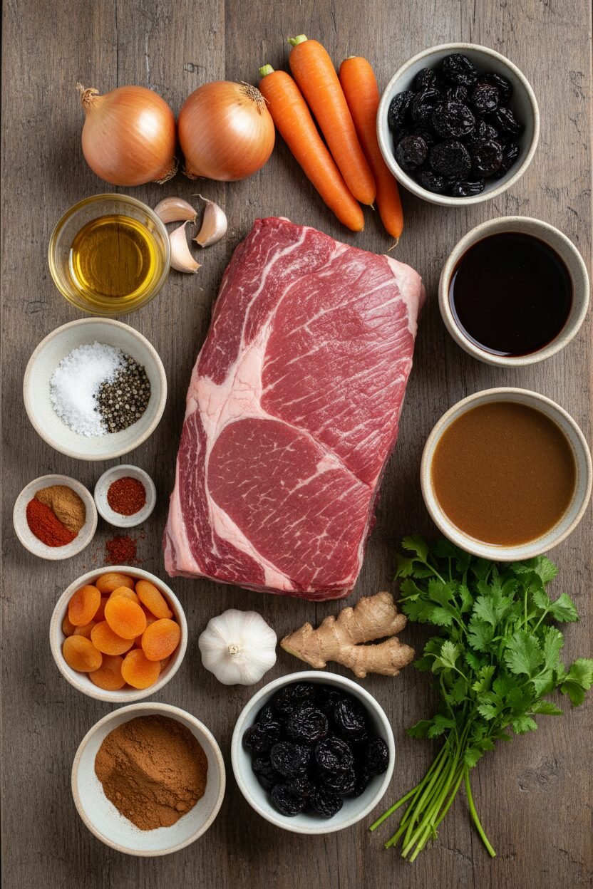 Braised Brisket with Red Wine and Plums