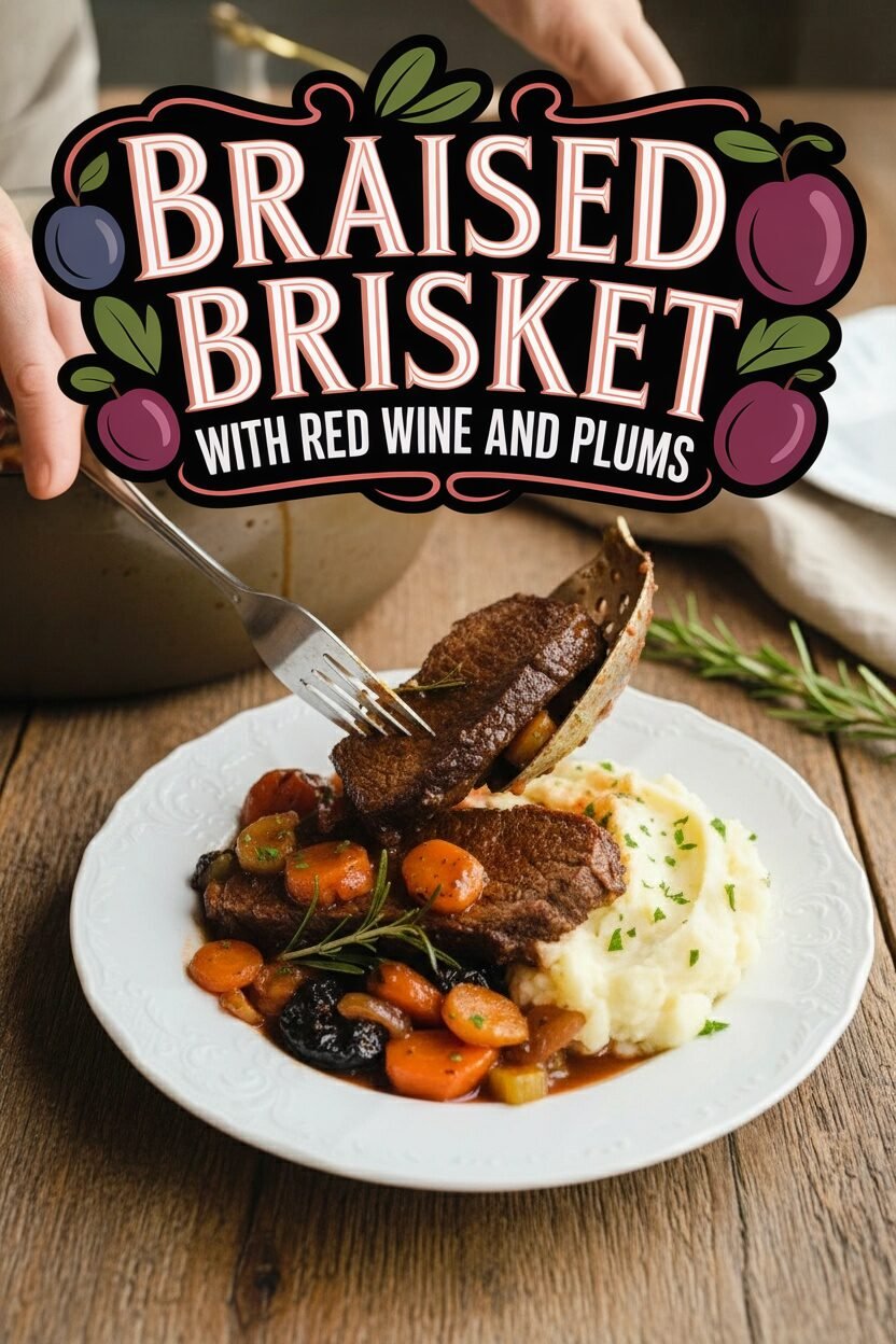 Braised Brisket with Red Wine and Plums
