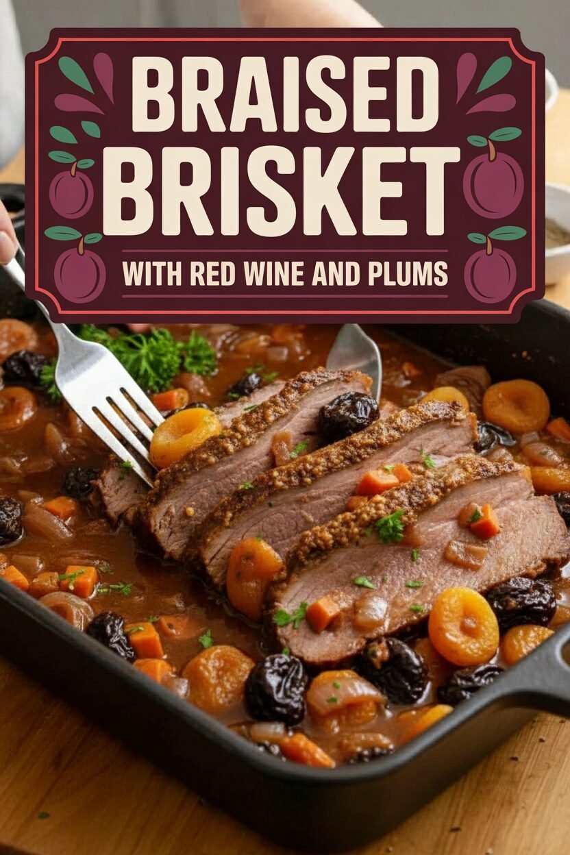 Braised Brisket with Red Wine and Plums