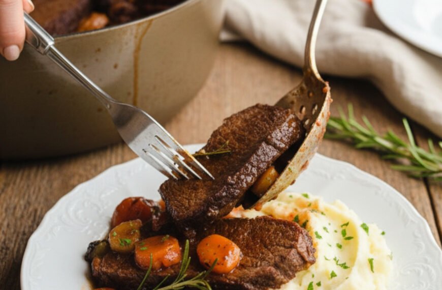 Traditional Passover Beef Brisket with Red Wine and Dried Plums