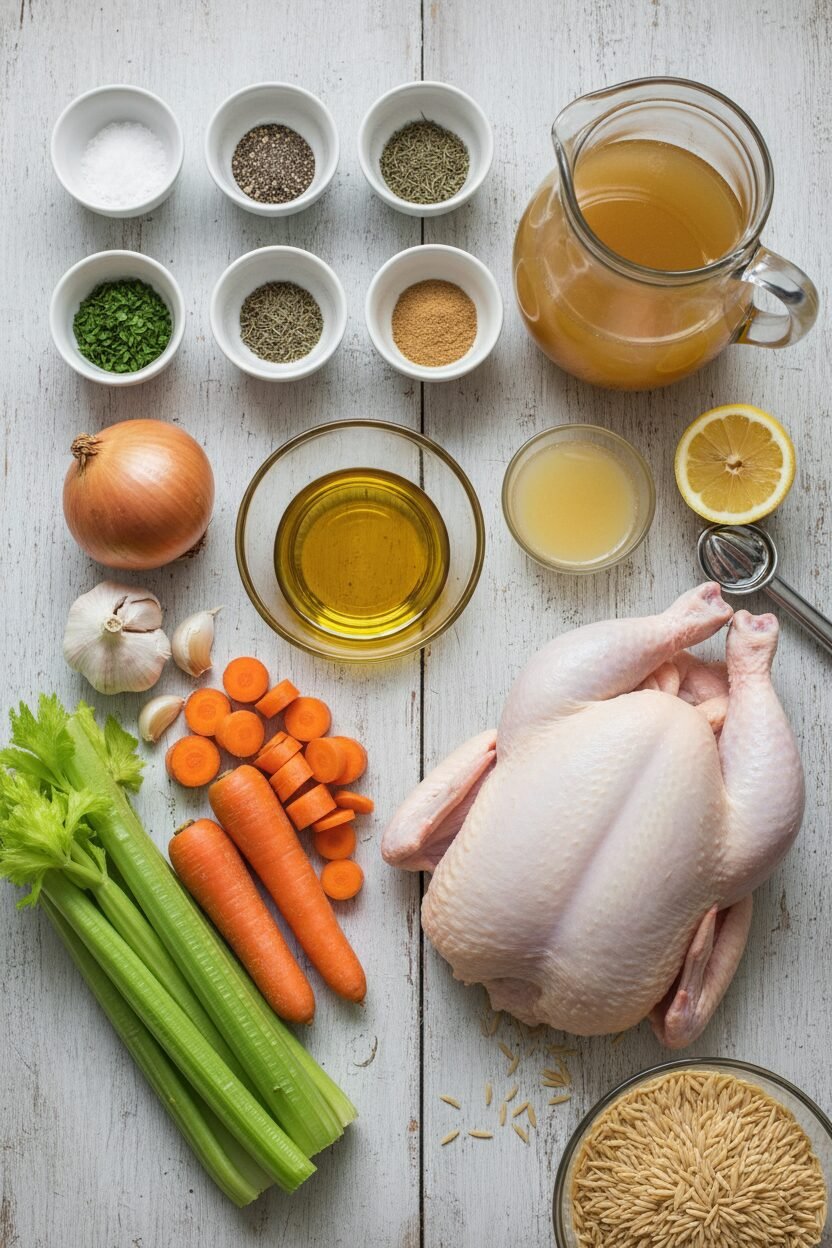 Bright Lemon Chicken Orzo Soup Recipe