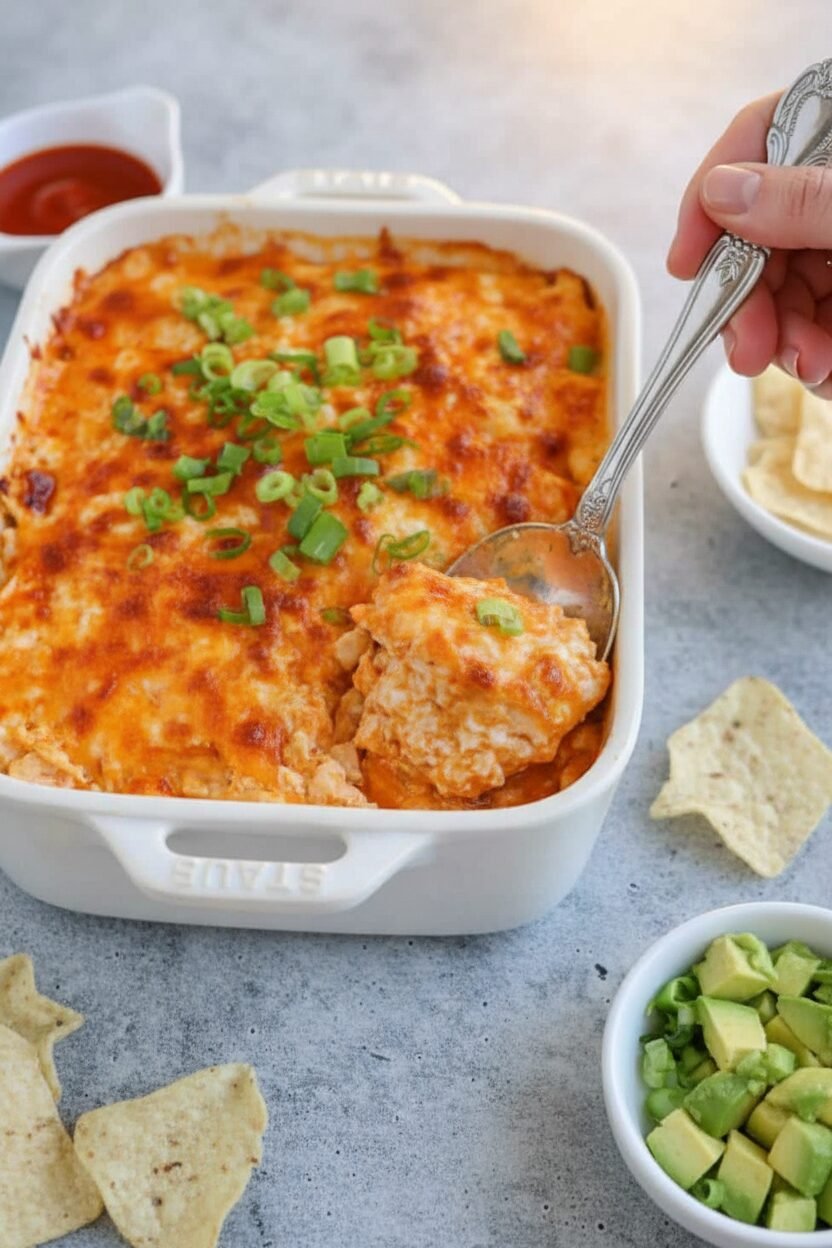 Buffalo Chicken Cottage Cheese Dip