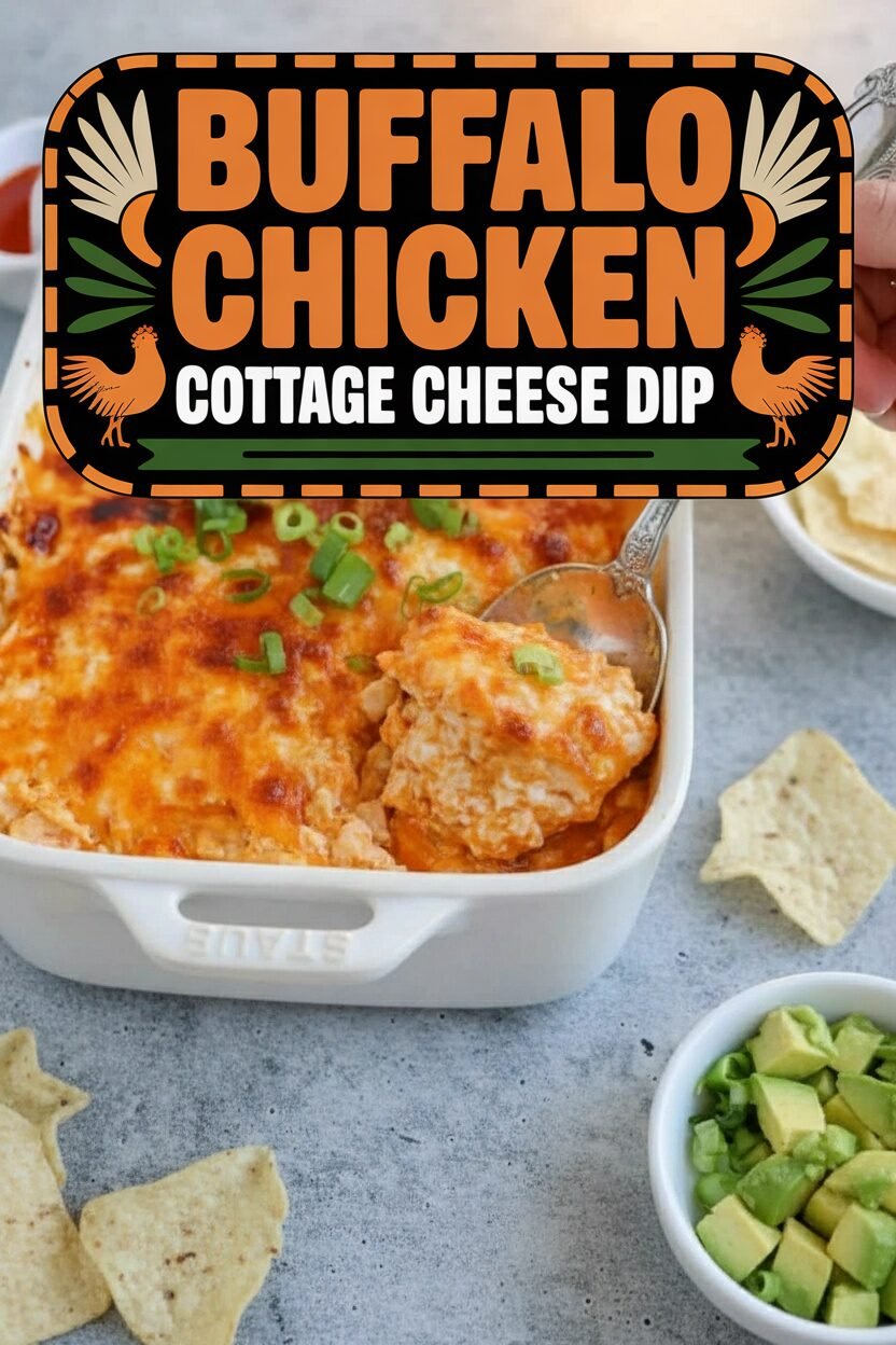 Buffalo Chicken Cottage Cheese Dip