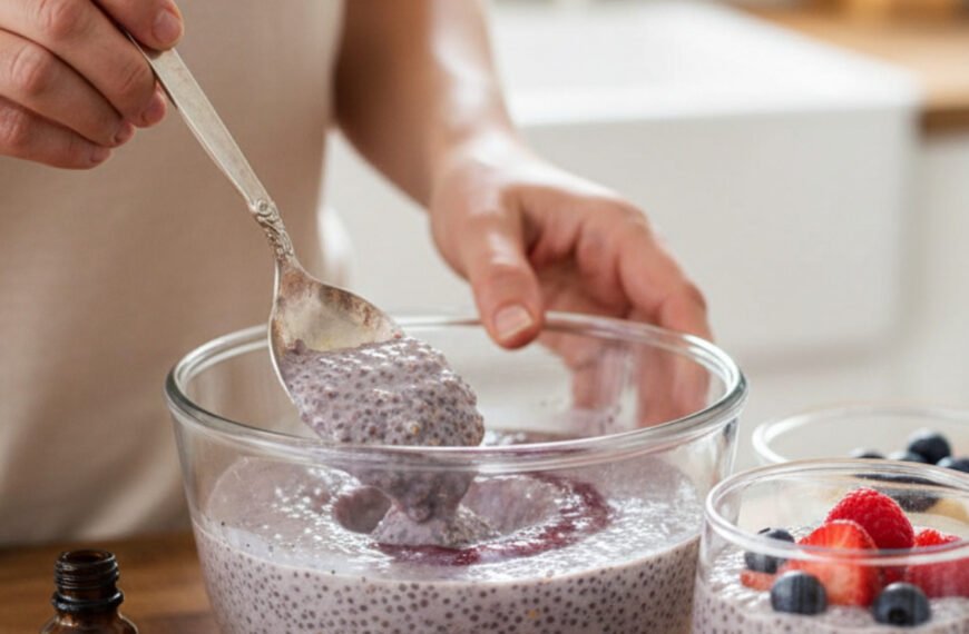 High-Fiber Chia Seed Pudding with Fresh Berries