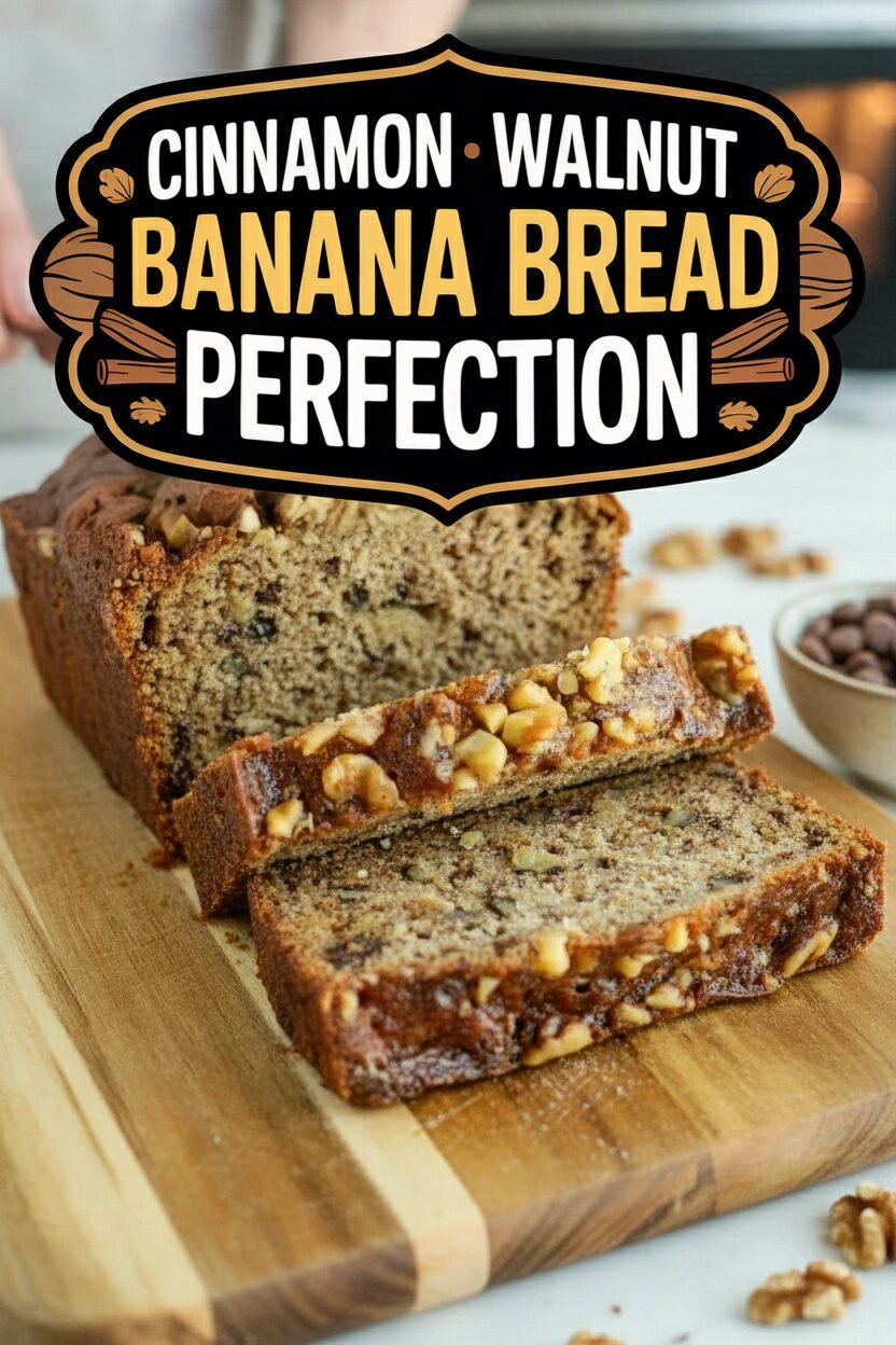 Cinnamon Walnut Banana Bread Perfection