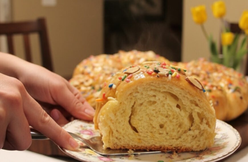 Traditional Italian Easter Bread with Citrus and Almonds