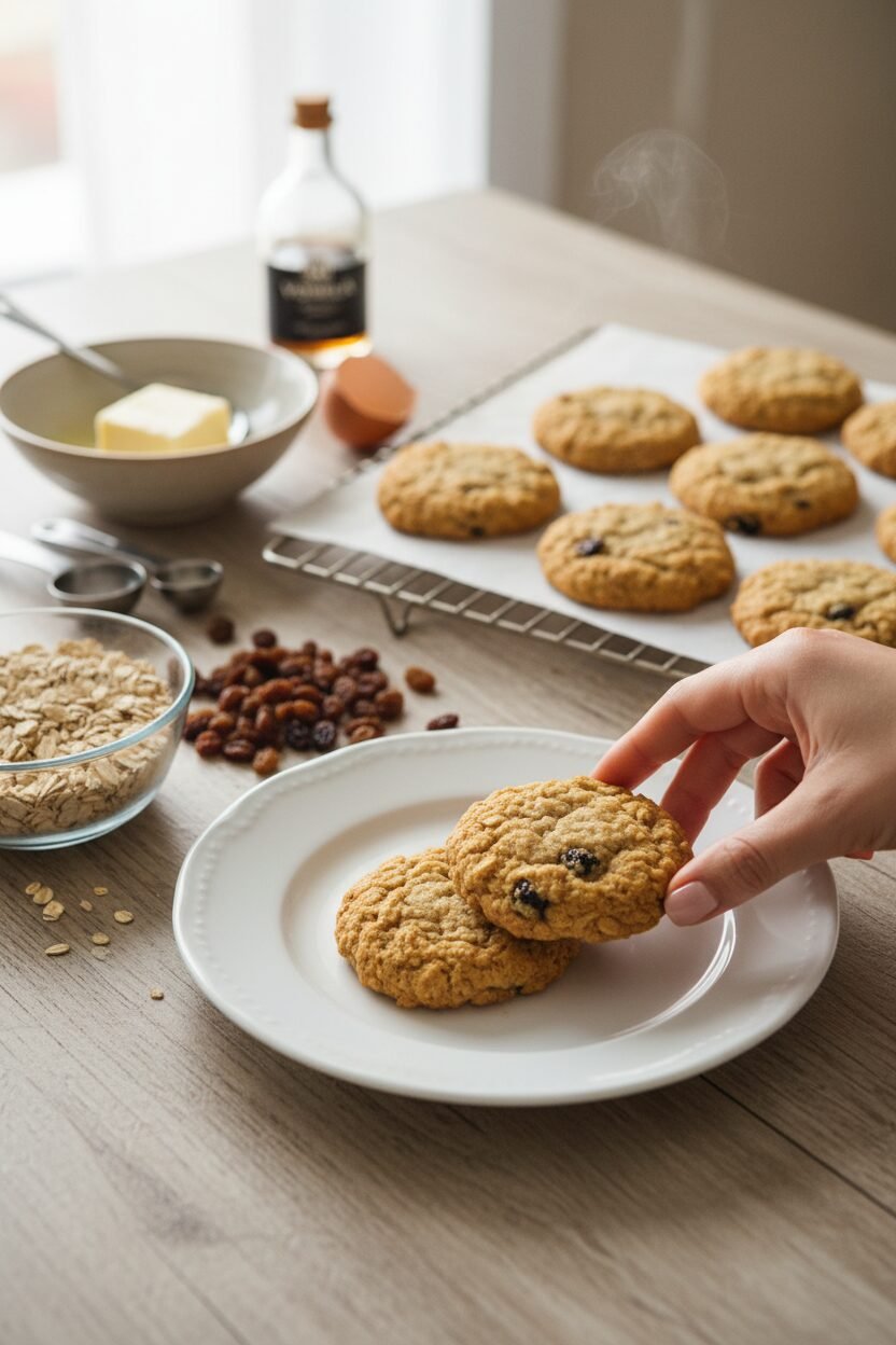 Classic Chewy Oatmeal Raisin Cookies
