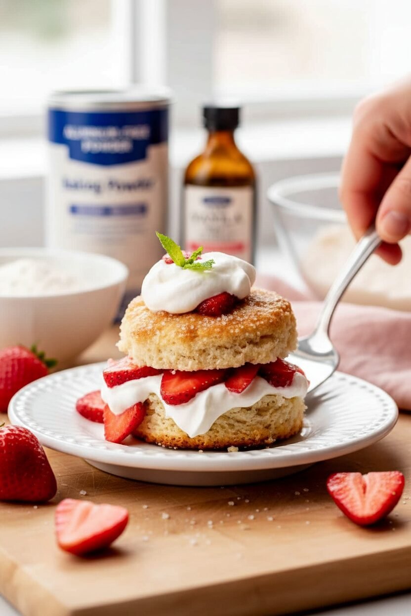Classic Strawberry Shortcake with Fresh Whipped Cream