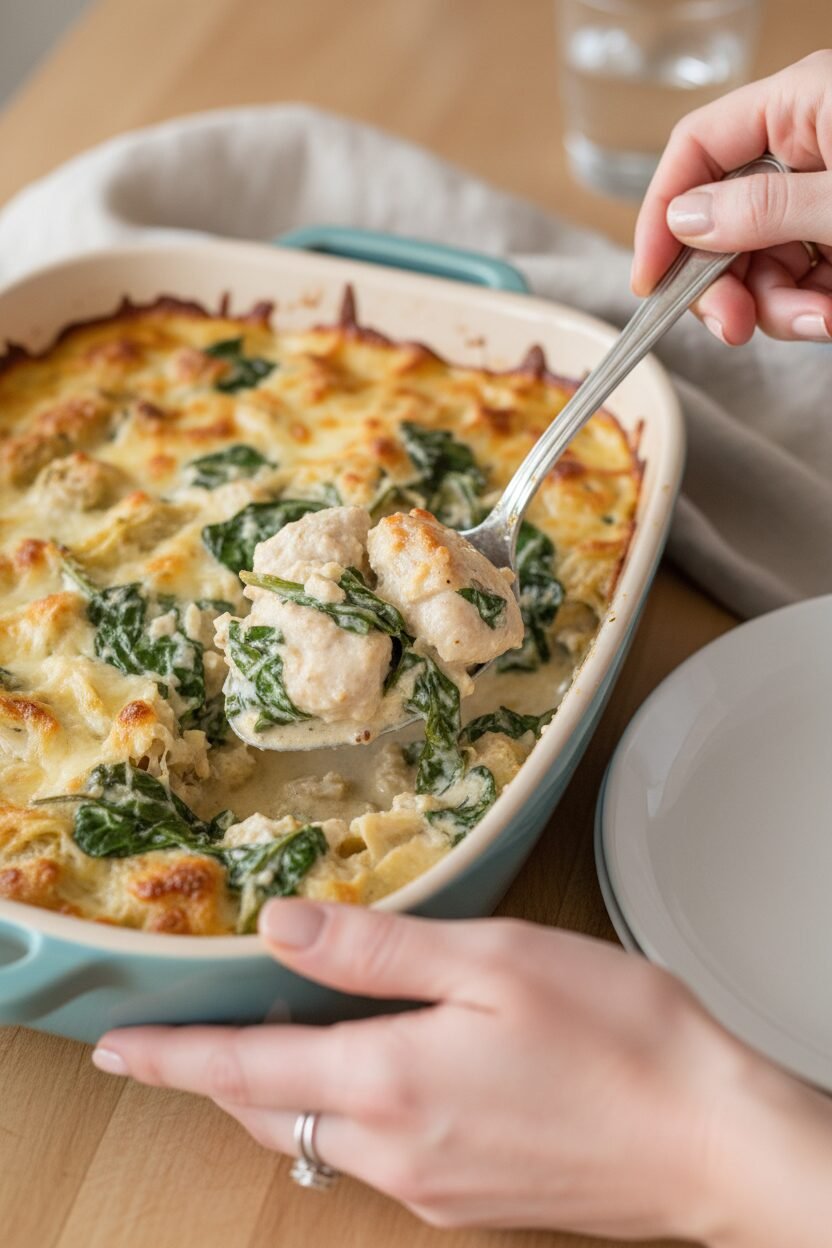 Creamy Artichoke Spinach Chicken