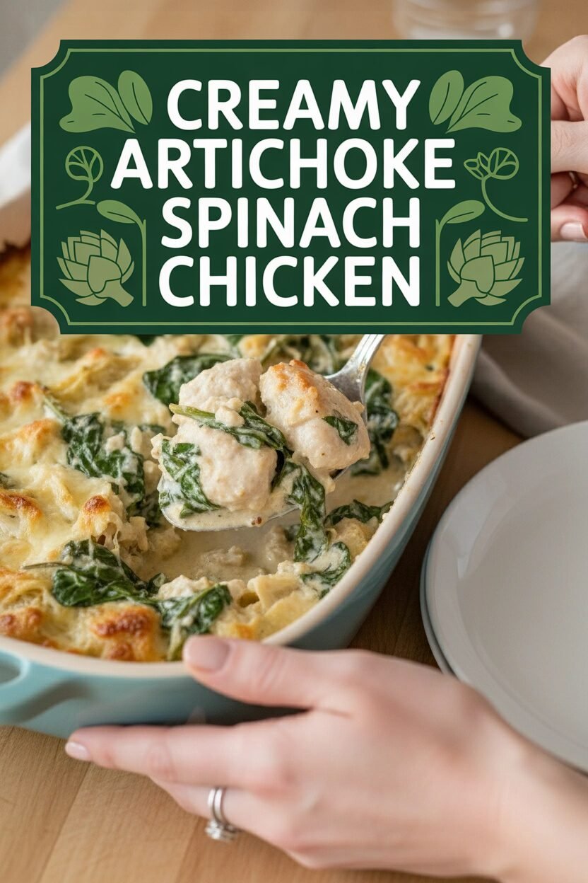 Creamy Artichoke Spinach Chicken
