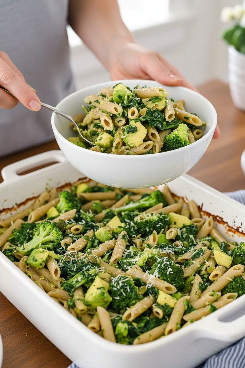 Creamy Avocado Spinach Pasta