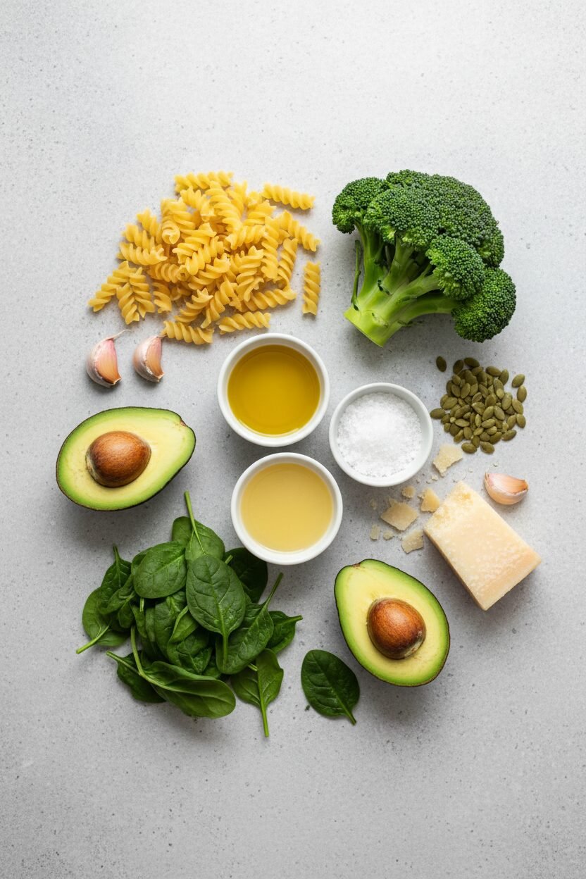 Creamy Avocado Spinach Pasta