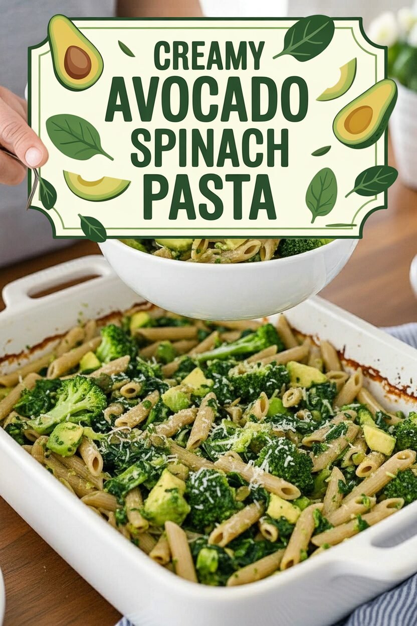 Creamy Avocado Spinach Pasta