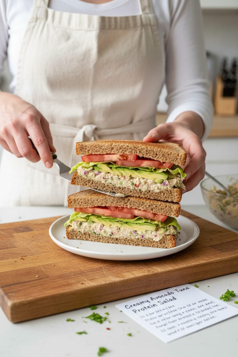 Creamy Avocado Tuna Protein Salad