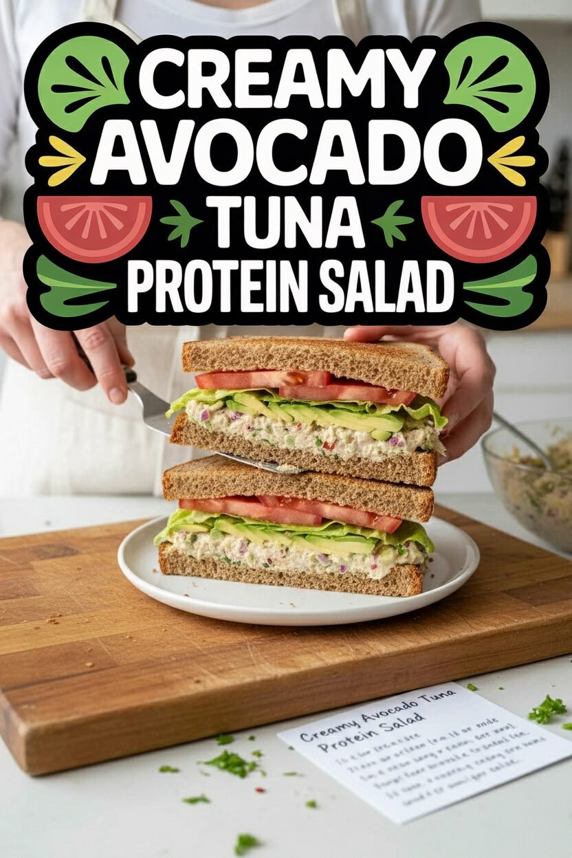 Creamy Avocado Tuna Protein Salad