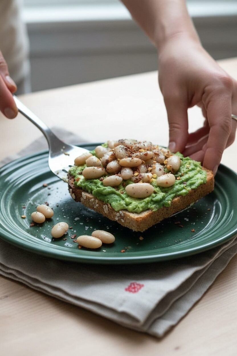Creamy Avocado and White Bean Toast