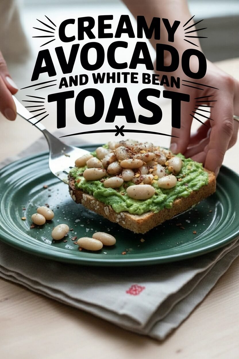 Creamy Avocado and White Bean Toast