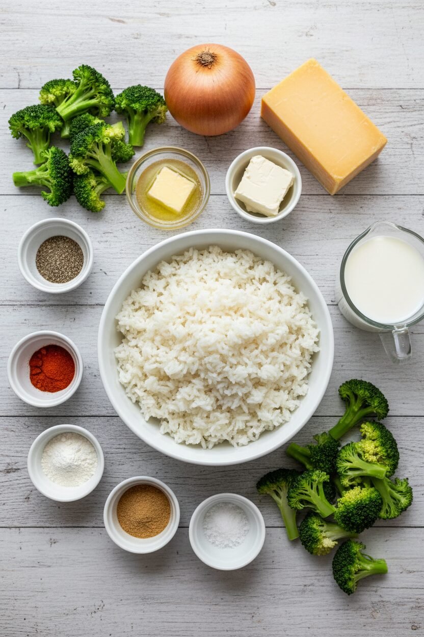 Creamy Broccoli Rice Bake