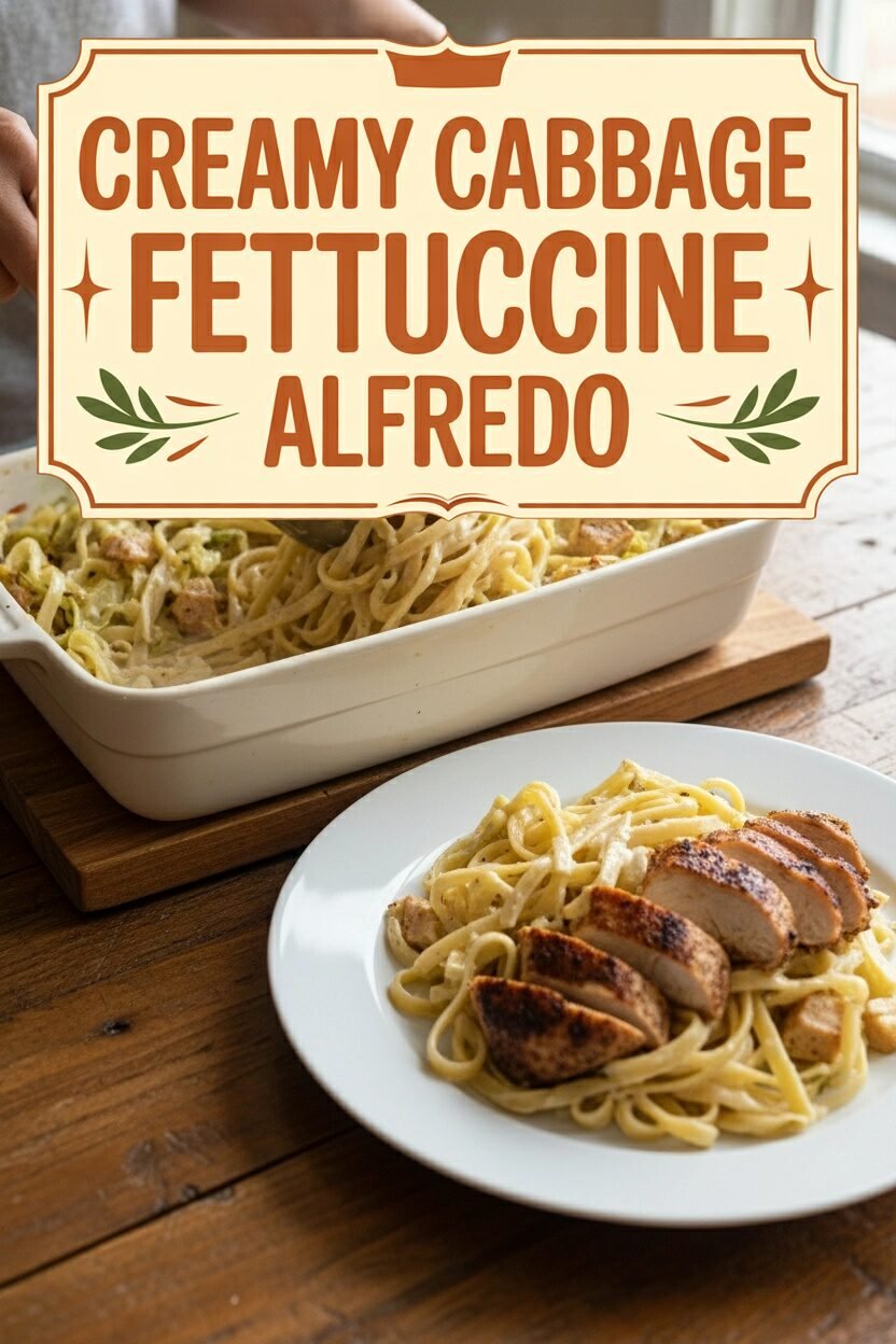 Creamy Cabbage Fettuccine Alfredo