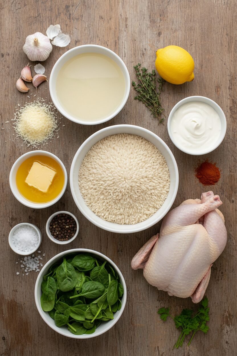 Creamy Lemon Chicken with Buttery Rice