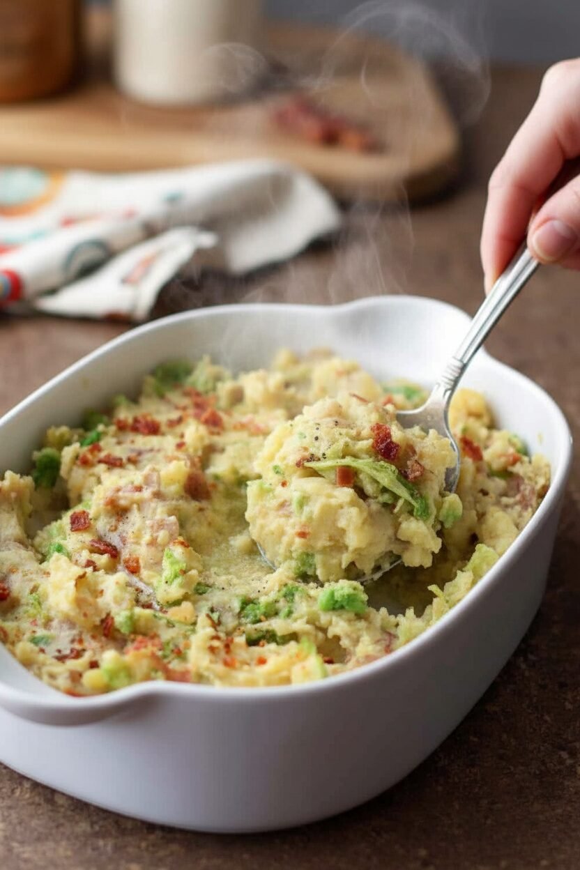 Creamy Mashed Potatoes with Savory Cabbage