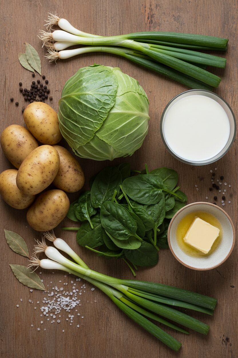 Creamy Mashed Potatoes with Savory Cabbage