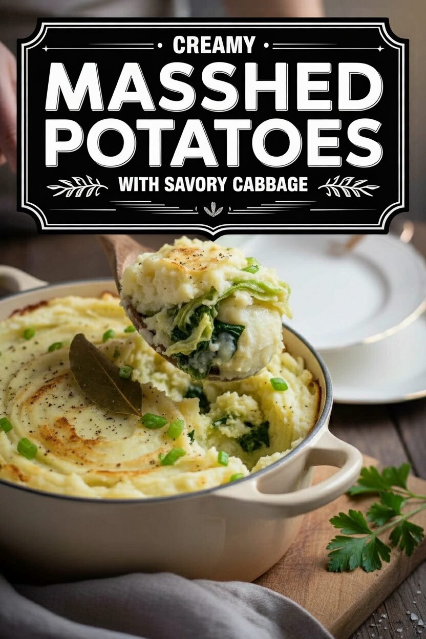 Creamy Mashed Potatoes with Savory Cabbage