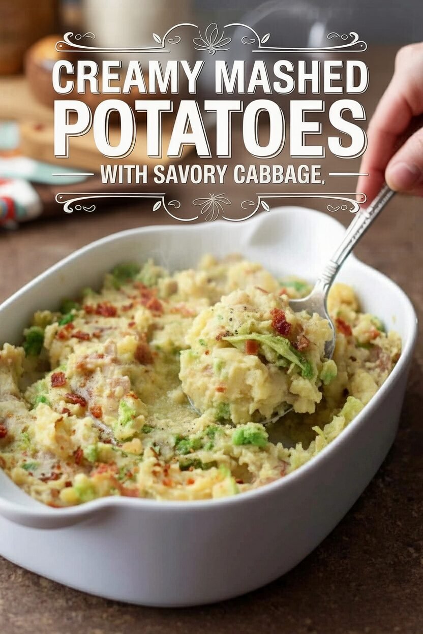 Creamy Mashed Potatoes with Savory Cabbage