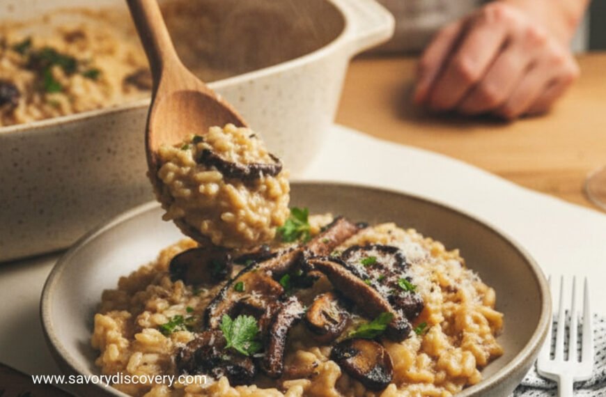 Creamy Mushroom Risotto Evening Meal