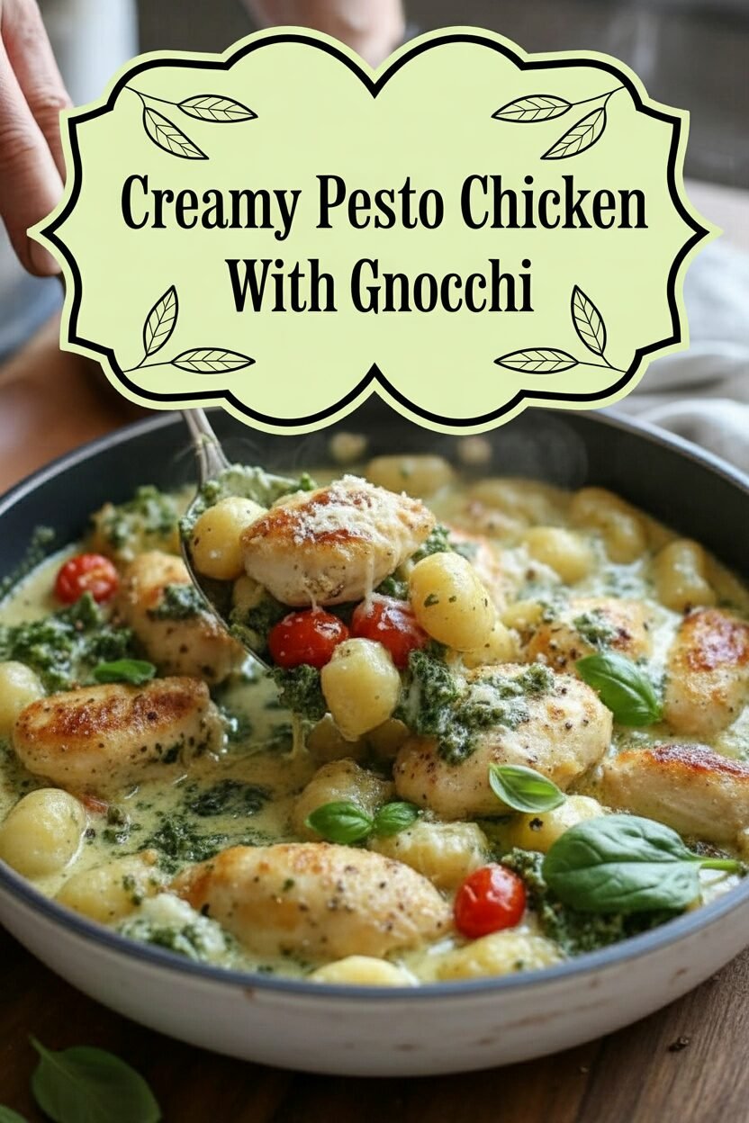 Creamy Pesto Chicken with Gnocchi