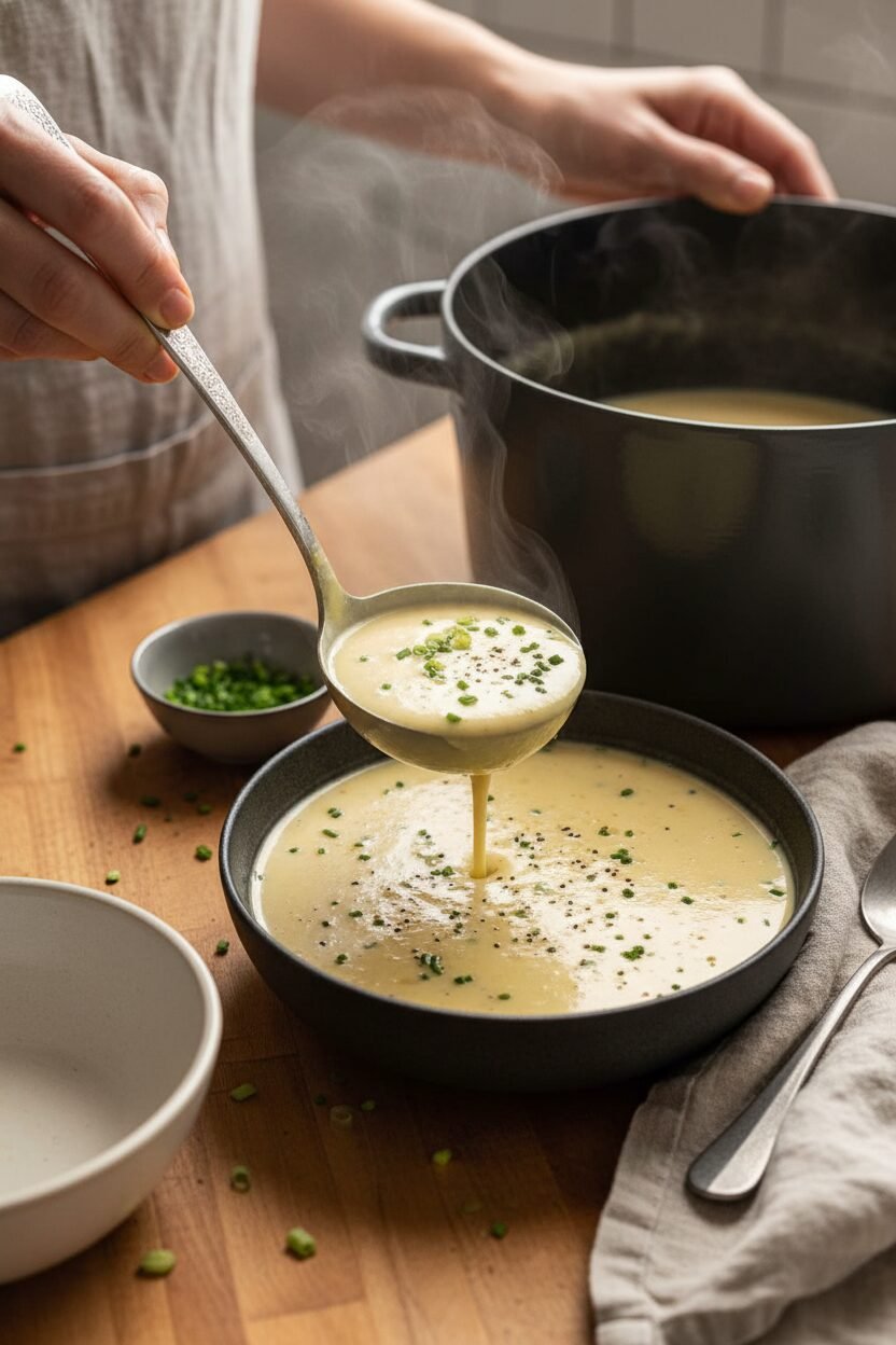 Creamy Potato Leek Comfort Soup