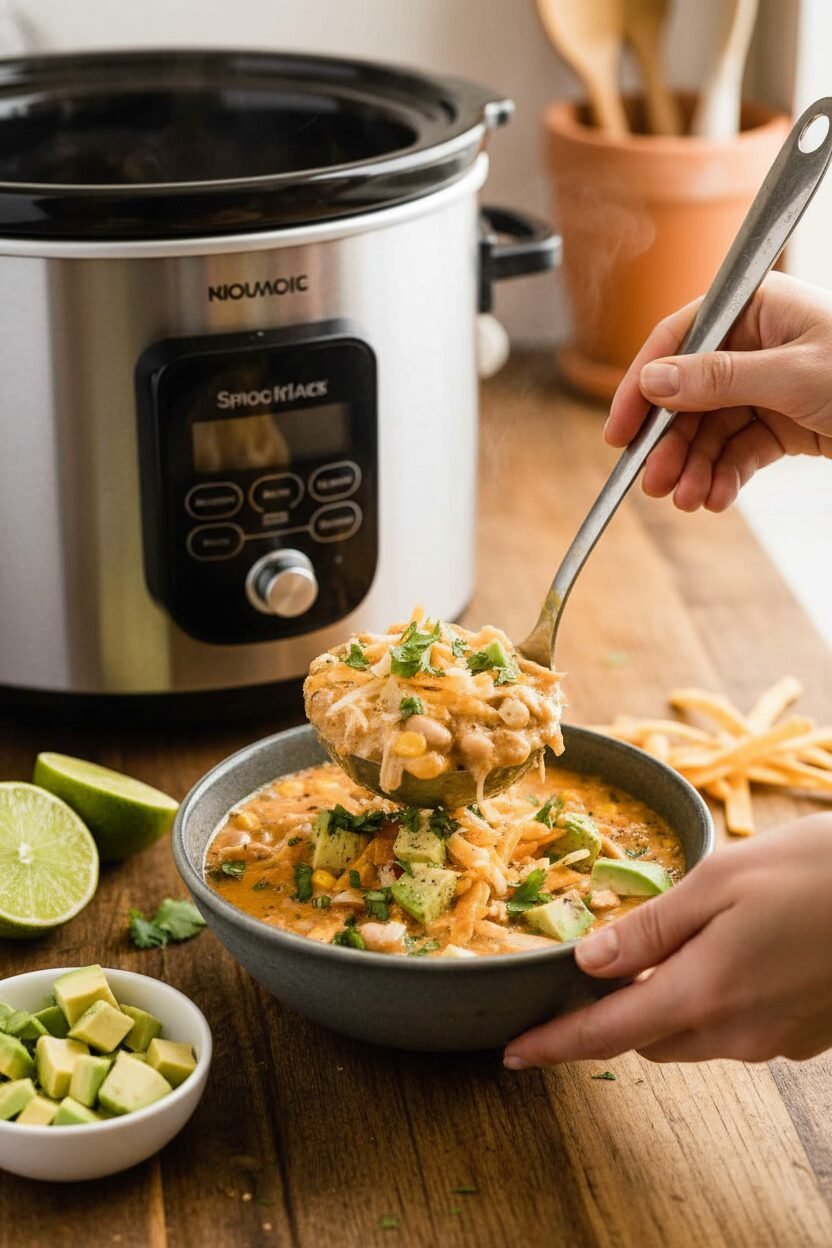 Creamy Slow Cooker White Chicken Chili