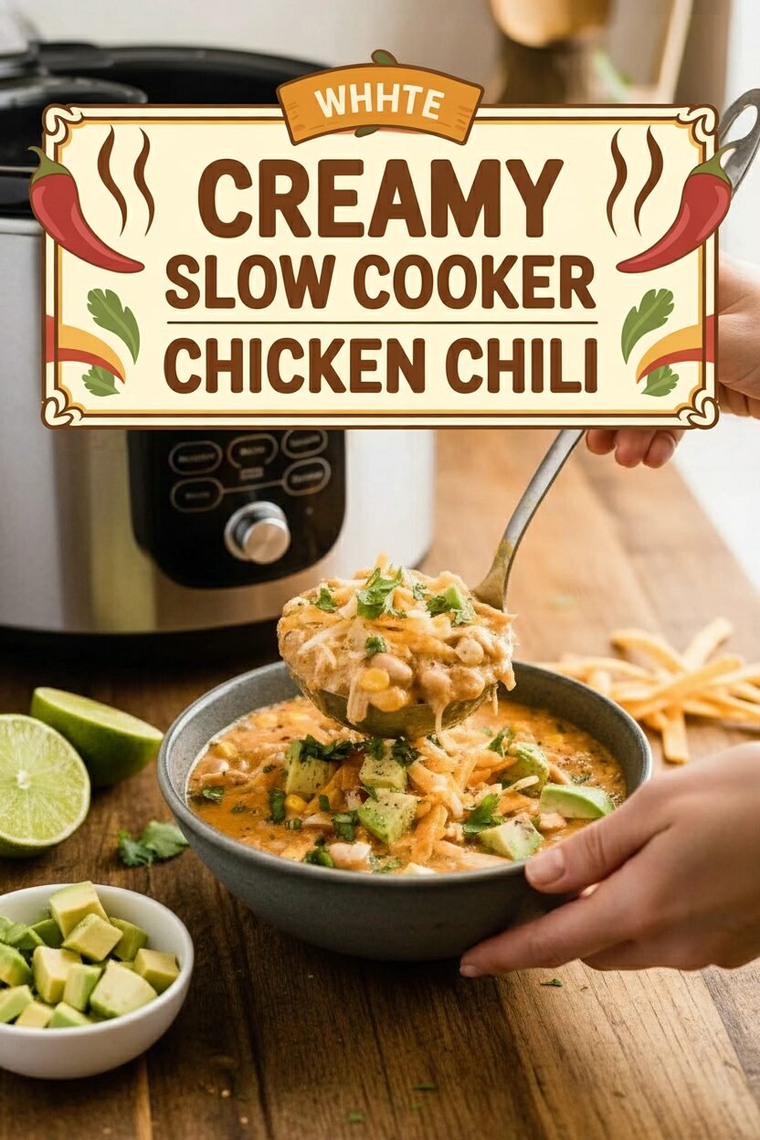 Creamy Slow Cooker White Chicken Chili